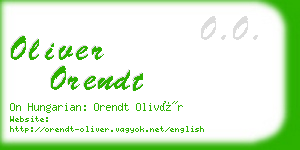 oliver orendt business card